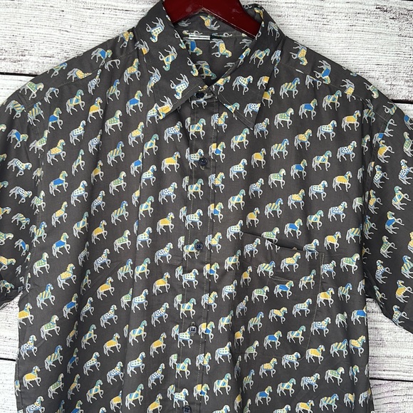 Shinawatra Other - Horse Design Thai Silk Shirt Size L